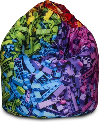 Produktbild von Ecopuf, Mega Sako, Sitzsack Pouf, Sack Poufsessel Pufsack Kinder, Erwachene, 85x135cm, Fantasy-dg49