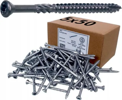 Produktbild von Terrassenschrauben 5X50 Mm FEINZ Hohe Stabilität Einfache Montage Edelstahl Rostfrei 200 Stück