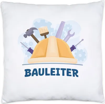 Produktbild von Bauleiter Kissen Bau Bauherr Gebäude Baustelle Arbeit Auftrag Job Bauarbeiter Mitarbeiter Bauleitung Bauarbeit
