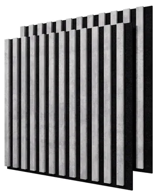Produktbild von STEGU Linea Acoustic PROline 2er Set Akustikpaneele 60x60,5 cm Schallabsorption MDF Grau