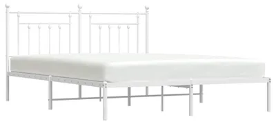 Obrázek produktu pro vidaXL Postel s čelem kovová bílá 183x213 cm