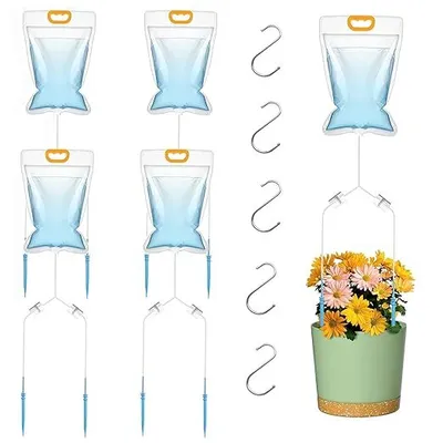 Produktbild von 5er-Pack 3,5 l, Tropfbeutel zur Pflanzenbewässerung, automatisches Bewässerungssystem (zwei Steuerventile)