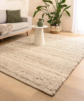 Zdjęcie produktu dla Dywan wełniany Unyqoos® Tinn – ręcznie tkany, szary, 300x400 cm, 2900 g/m², naturalny wygląd, i trwały