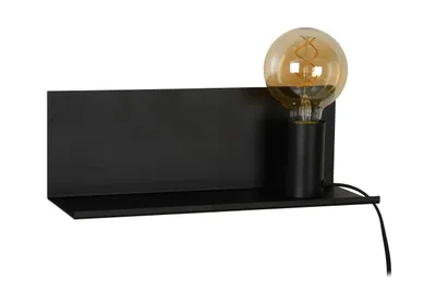 Immagine prodotto di Applique SEBO nera 1xE27x40W in metallo, dimensioni: 12x35x12 cm, IP20, Lucide