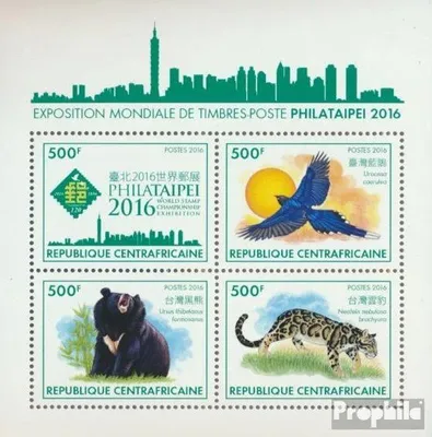 Produktbild von Briefmarken Zentralafrikanische Republik 2016 Mi 6315-6318 Kleinbogen (kompl. Ausgabe) postfrisch PHILATAIPEI 2016
