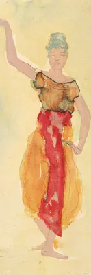 Produktbild von Auguste Rodin Kunstdruck Bild - Tänzerin Aus Kambodscha, 1906 (91 x 30 cm)