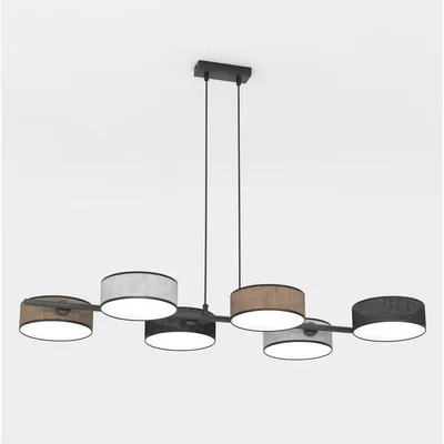Immagine prodotto di Lampada a sospensione DRUMZ 6 MIX1 in metallo e tessuto