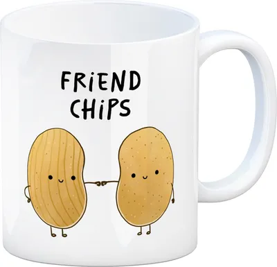 Produktbild von Chips Freundschaft Kaffeebecher mit Spruch Friendchips