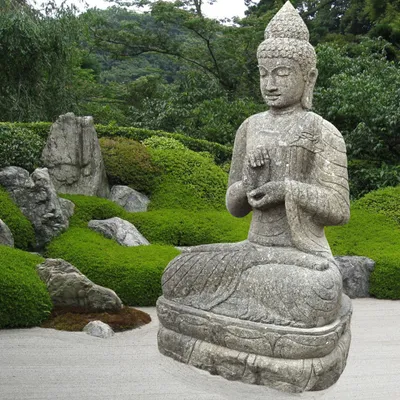 Produktbild von Buddha Figur Pallavaram 65 x 80 x 150 cm