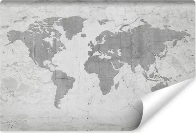 Produktbild von Muralo Vlies Fototapete WELTKARTE Beton Vintage Wohnzimmer Büro Br. 90cm x Hö. 60cm