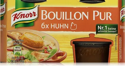 Produktbild von 2 x Knorr - Bouillon Pur - Huhn - 6x28g