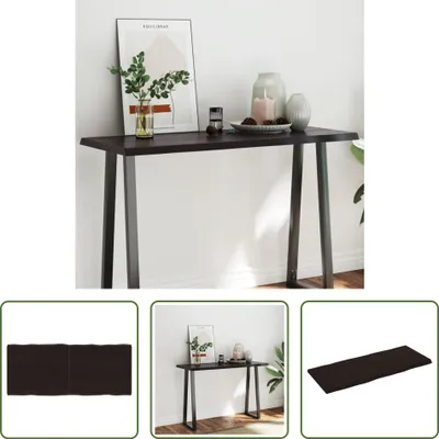 Produktbild von The Living Store Tischplatte 120x50x(2-4) cm Massivholz Behandelt Baumkante