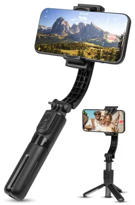Productafbeelding van Nuvance Gimbal Stabilisator voor Smartphone - Selfiestick - met Statief en Afstandsbediening - Tripod - Selfiestick