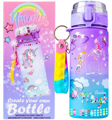 Bastelset Wasserflasche 550 ml BPA-frei Einhorn