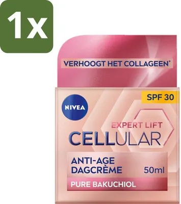 Productafbeelding van Liftingcrème met SPF 30 - geschikt voor alle huidtypen - met bakuchiol en hyaluronzuur - 50 ml