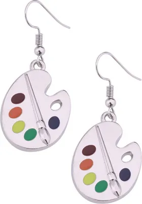 Produktbild von Mode Frauen Emaille Palette Pinsel Baumeln Haken Ohrringe Schmuck Weihnachten Geschenk