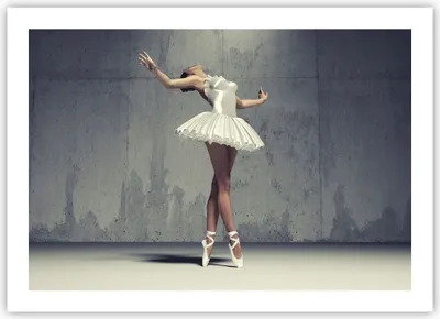 Produktbild von Poster - Poster ohne Rahmen - Ballerina Weiß Wand - 70x50 cm - Wand Bild - Wanddeko - Wandbilder - Kunstposter - Wandposter - Bilder - Kunstdruck - Wanddekoration - Wandbild - P2XAA70x50-4344