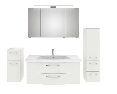 Produktbild von PELIPAL Serie 6005 Sprint SET-016-043 Spiegelschrank, Waschtisch, Waschtischunterschrank,Midischrank  /  182cm Weiß Hochglanz