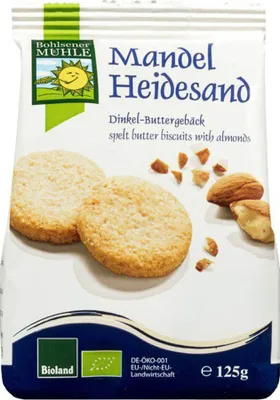 Produktbild von Mandel-Heidesand Dinkel-Buttergebäck 125g