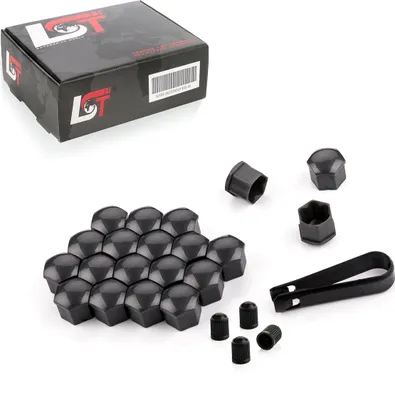 Produktbild von 20x Radschraubenkappe 17mm grau glänzend für MAZDA HONDA SUZUKI MITSUBISHI