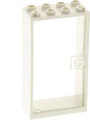 Produktbild von 1x Lego Tür Rahmen 2x4x6 weiß Türblatt 1x4x6 transparent 4521504 60616 60599