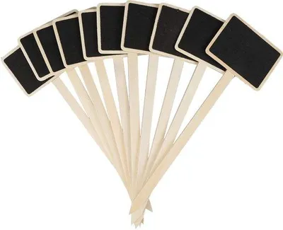 Produktbild von Ibenzoa® 20er-Set wetterfeste Holz-Pflanzschilder – beschreibbare Tafeln 5,4×7,4 cm, Gesamtlänge 23,8 cm, wiederverwendbar für Garten, Kräuter & Gemüse