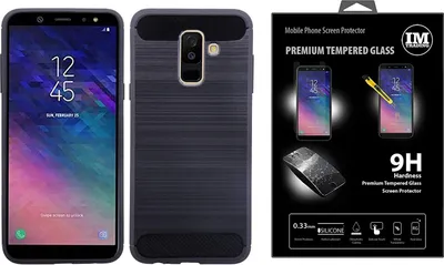 Immagine prodotto di Custodia in silicone + pellicola 9H armatura Accessori in vetro reale Gomma paraurti guscio protettivo in nero carbonio compatibile con OnePlus 7T
