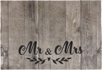 Produktbild von MD Entree Ambiance | Fußmatte - Schmutzfangmatte - Eingangsmatte,Größe:50x75 cm;Motiv:Mr & Mrs