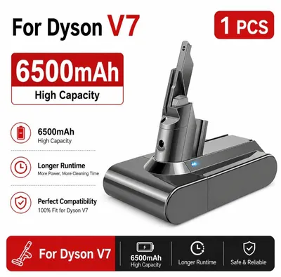 Produktbild von Ersatzakku - V7 Staubsauger - 6800 mAh - 21,6 V - Li-Ionen - Wiederaufladbar - Nur Batterie