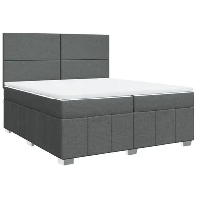 Produktbild von Boxspringbett mit Matratze Dunkelgrau 200x200 cm Stoff