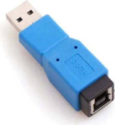 Produktbild von SYSTEM-S USB 3.0 Adapter Typ B Stecker zu A Stecker Kabel 5 Gbit/s 100W in Blau