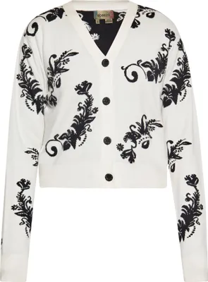 Immagine prodotto di Cardigan da donna ebeeza - bianco lana nero, XS