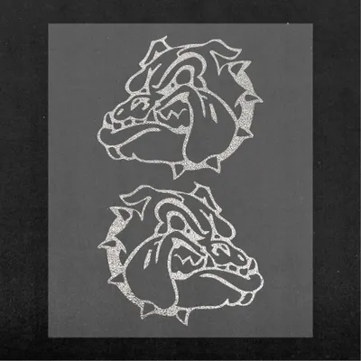 Obrázek produktu pro Samolepka Buldok Stříbrná 14 x 16 cm