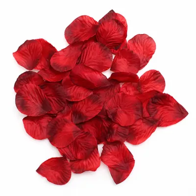 Produktbild von 60 künstliche Rosenblütenblätter Streudeko Hochzeit Tischdeko Rose 5 x 3,7 cm rot