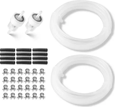 Image de SucceBuy Kit de tuyaux de conduite de carburant 5 m pour chauffages diesel, kit interchangeable avec filtres de conduite, pinces et tuyaux pour chauffages autonomes 2/5/8 kW