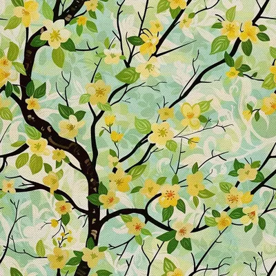 Image de OUTDOOR DECOSTOFFS OXFORD - Motif printemps I DX7179