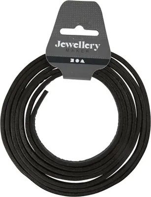 Zdjęcie produktu dla Pasek skórzany, 10 mm, czarny, 2 m