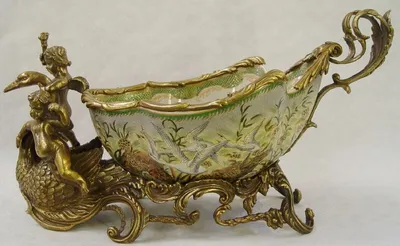 Produktbild von Casa Padrino Luxus Barock Blumentopf Mehrfarbig 46,6 x 19,2 x H. 22 cm - Prunkvoller Porzellan Pflanzentopf