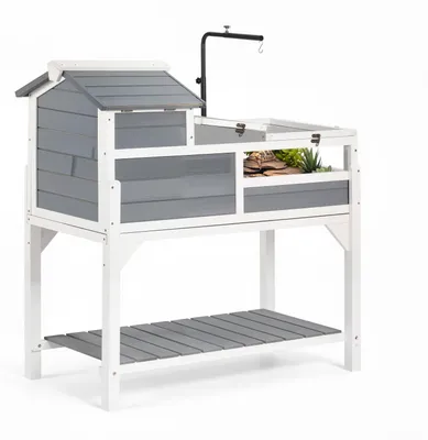Produktbild von VEVOR Schildkrötenhaus Schildkrötengehege Reptilienkäfig 1020x515x1050 mm, für Schildkröten Reptilien & Kleintiere, 4 Räume 2 Etagen Rampe Ablagefach Verstellbarer Lampenständer & Aufklappbarer Deckel