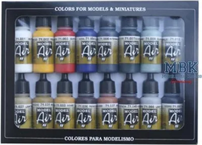 Obrázok produktu pre Vallejo Colours Model Air Basis Set 100 501 Airbrush Set Model Making Paint