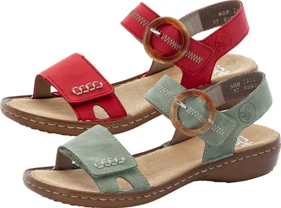 Produktbild von Rieker Damen Sandalen Sandaletten 608Z3, Größe:42 EU, Farbe:Grün