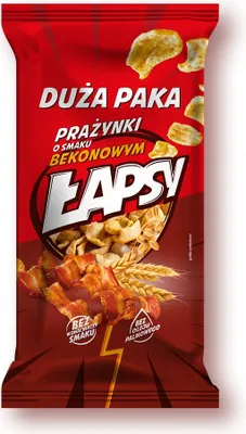 Obrázok produktu pre Łapsy chipsy s príchuťou slaniny, 120 g