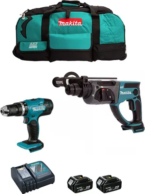 Image de MAKITA Kit DLX2025M (DHP453 + DHR202 + 2 x 4.0 Ah + DC18RC + LXT600)