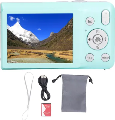 Produktbild von Digitalkamera HD 68 MP, 2,7 Zoll Bildschirm, 16-facher Zoom, Timer, Schönheitsfilter, Videoaufzeichnung, kompakt