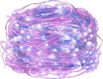 Image de SPRINGOS éclairage en fil d'argent avec 20 LED Chaîne lumineuse LED 200 cm rose-bleu à piles Intérieur Noël Décoration de Noël Lampes LED Éclairage décoratif