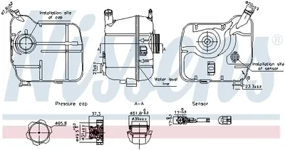 Produktbild von NISSENS Ausgleichsbehälter Kühlmittel für OPEL INSIGNIA Caravan Kühlwasser 996239