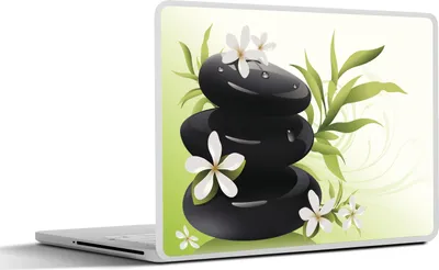 Produktbild von MuchoWow® Laptop Aufkleber Sticker Cover Gestapelte Zen-Steine 32.5x23.5 cm - Sticker für Laptop - Selbstklebend