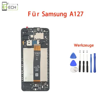 Produktbild von Für Samsung Galaxy A12 Nacho A127F LCD Display Rahmen Touchscreen