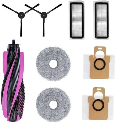 Obrázek produktu pro Sada náhradních dílů pro robotický vysavač – 1 kartáč, 2 boční kartáče, 2 filtry HEPA, 2 mopové podložky, 2 prachové sáčky