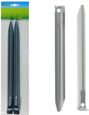Produktbild von 6x Zeltheringe aus Metall halbrund 24 cm - Zeltheringe - Campingausrüstung - Zeltaufbau Camping/Outdoorbedarf